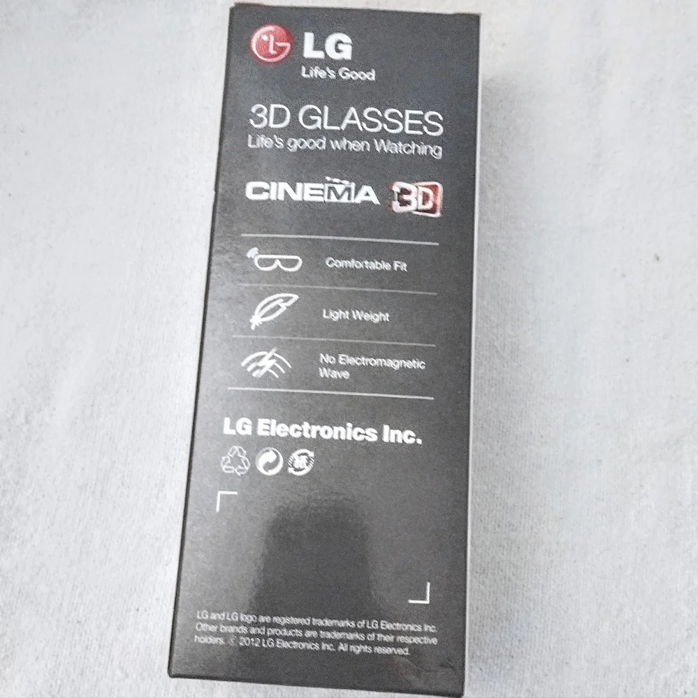 🆕 LG Cinema 3D Glasses 2 Pairs NWT NIB Smart TV